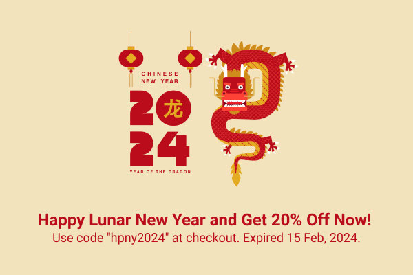 Happy Lunar Newyear 2024 and Get 20% Off Now!