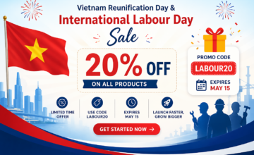 Vietnam Reunification Day & International Labour Day Sale: 20% Off ShaunSocial