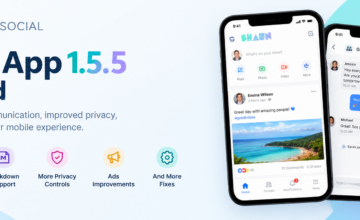 ShaunSocial Mobile App 1.5.5 Released – New Features & Improvements